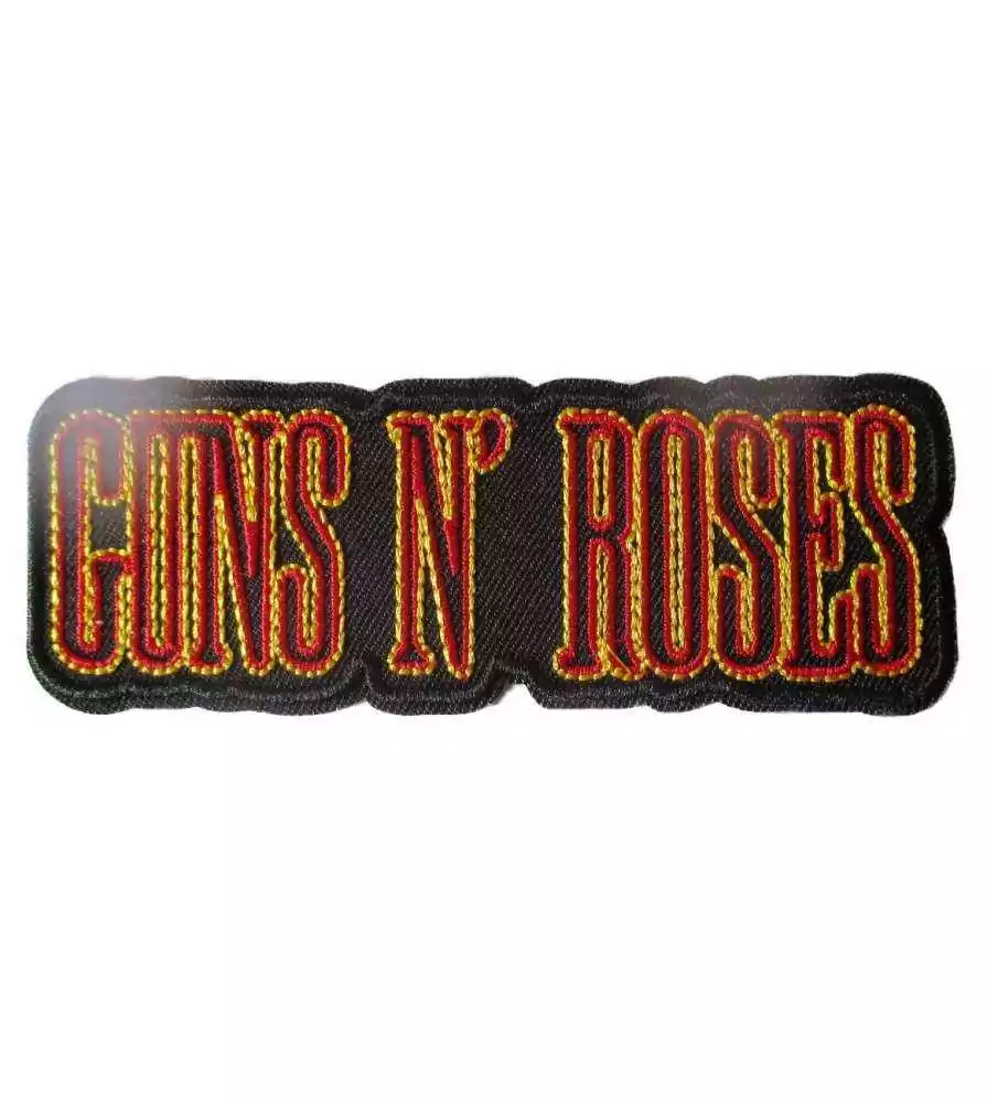 patch guns roses , ecriture orange