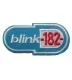 Patch Rock Blink 182 Logo sky blue 8.5x4 cm Thermo-adhesive patch