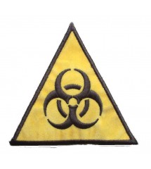 patch biohazard triangulaire jaune et noir