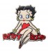 patch betty boop assise sur son nom robe rouge thermocollant
