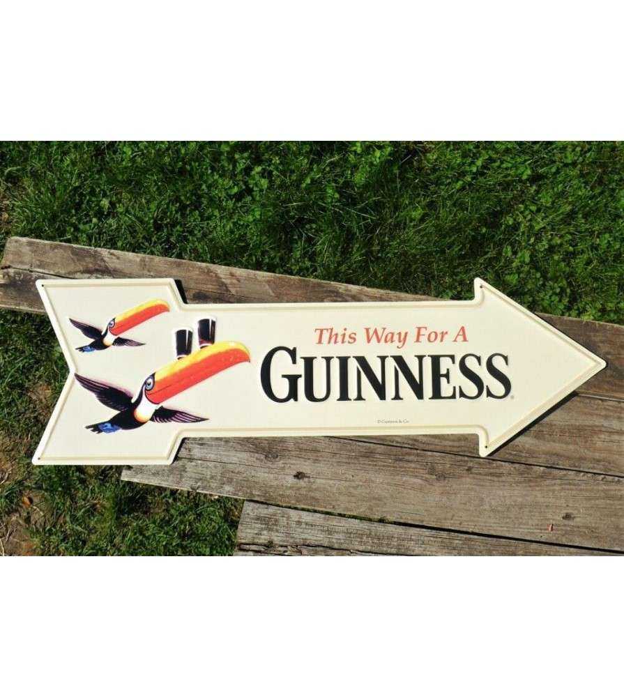 Plaque Métal émaillé Guinness Vintage 30x20 Cm – Décoration Rétro Pub Allemande