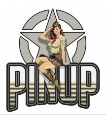 sticker pin up militaire...
