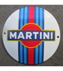 plaque décorative emaillée martini ronde 12 cm tole email deco métal cuisine bar