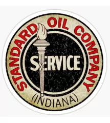qtandard oil company , service , indiana sticker