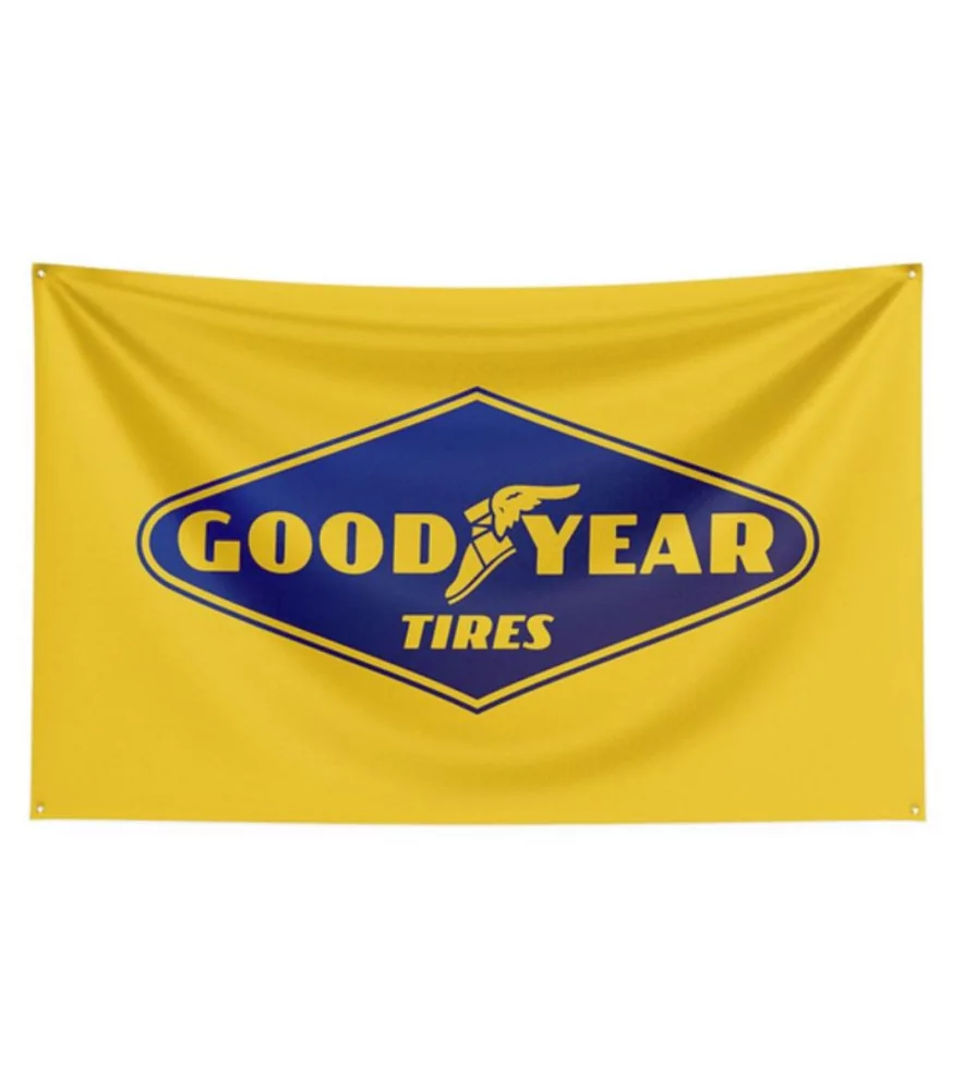drapeau good year tyres pneu 150x90cm flag deco garage