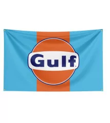 drapeau gulf orange et bleu...