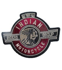 patch indian à oreilles riders group 10x8cm ecusson thermocollant garage