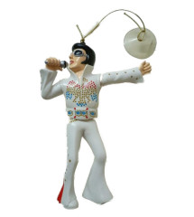 figurine elvis presley dansant pour retroviseur de voiture (blanc) collector figurine elvis presley dansant pour retroviseur de voiture (blanc) collector