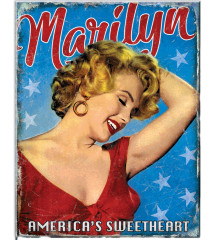 tin sign marilyn monroe americas sweetheart 41x32cm deco affiche metal