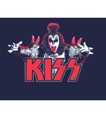 tin sign KISS noir gene 41x32 cm tole groupe hard rock