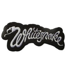patch du groupe whitesnake noir et blanc 11.5x5cm hard rock roll ecusson thermocollant