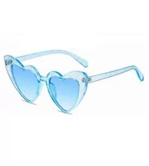 Lunettes De Soleil En Forme De Cœur Transparentes - Multicolores, Style Hippie, Pour Fête Ou Cosplay
