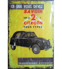 plate what you need to know 2ch citroen 30x20cm tole