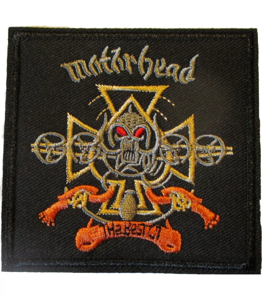 Patch Thermocollant Motorhead Logo Noir Et Blanc 15x3,5 Cm - Pour Veste, Chemise, Sac