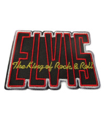 patch elvis ecriture rouge