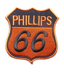 patch blason route 66 noir et orange