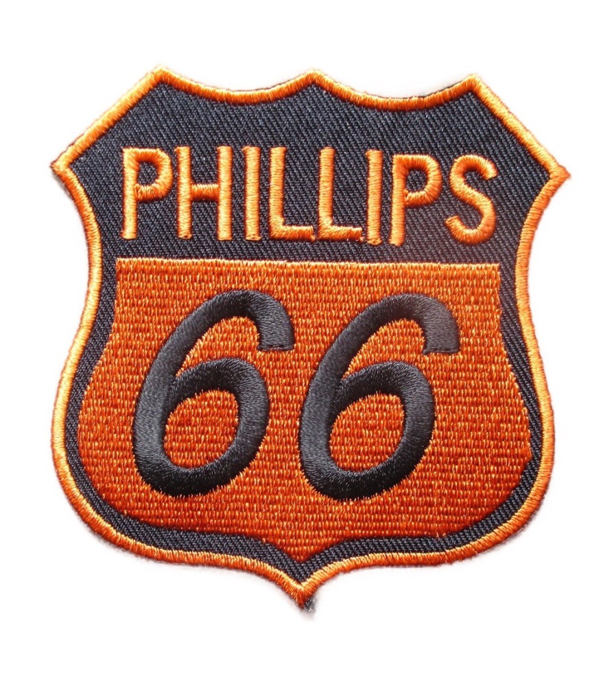 patch blason route 66 noir et orange