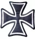Big patch Maltese cross black silver 18cm Badge back jacket