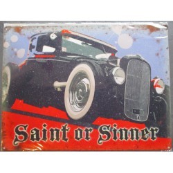 plaque hot rod de 1932 noir saint of sinner 40x30cm tole deco garage