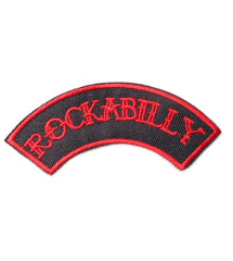 patch rockabilly banderolle black red badge rock roll man woman