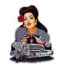 sticker pin up gangster et...