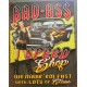 plaque chevrolet bel air 1957 à flammes pin up bad ass speed shop 41cm deco garage affiche metal