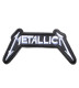 patch groupe hard rock metallica 9.5x5 cm noir et blanc écusson thermocollant pour veste blouson