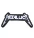 Patch band hard rock metallica 9.5x5 cm black and white patch thermoadhesive for jacket jacket