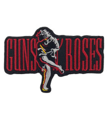 patch guns roses musicien 10x6.5cm ecusson thermocollant rock roll