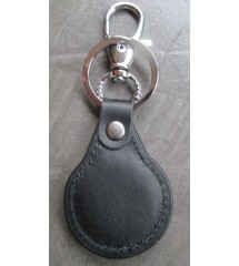 clay smith key ring Maltese cross logo in metal and imitation leather