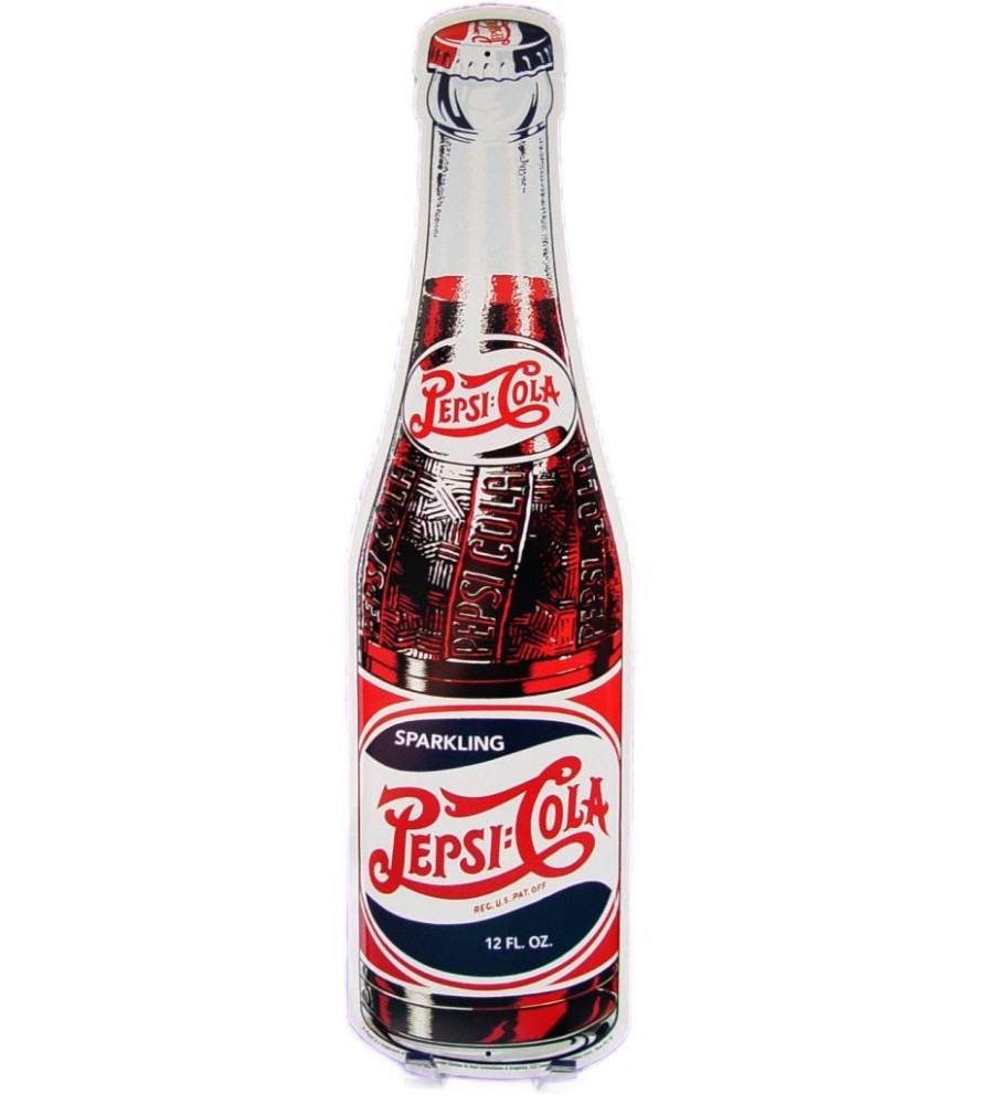 plaque pepsi cola bouteille 56cm tole pub retro affiche tole