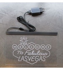 advertising plexi fabulous las vegas LED rgb multicolor remote control 30x22 cm advertising plexi fabulous las vegas LED rgb multicolor remote control 30x22 cm