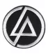 patch linkin park logo noir blanc rond 7.5 cm écusson thermocollant rock