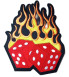 Big patch die a flames red 24cm back jacket badge rockab