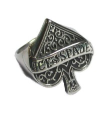 bague as de pique 9us fan motorhead inscription ace of spades dans la chevaliere