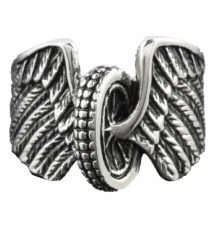 bague roue moto ailé 12us chevaliere homme biker motard rock