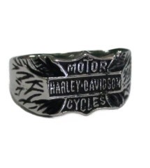 chevaliere harley davidson logo brut bague homme biker
