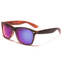 lunette de soleil plastique imitation bambou verre clair