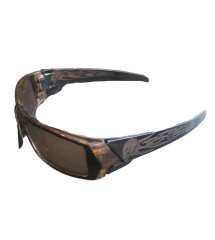 lunette de soleil cranes à flammes marron biker motard rock