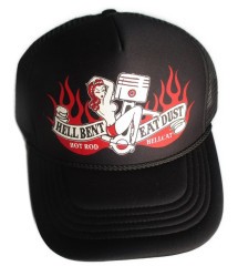casquette hot rod hellcat , pin up piston hell bent eat dust