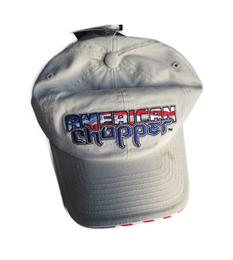 casquette american chopper beige biker motard adulte homme