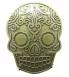 belt buckle tribal skull muerte bronze-gilded rockab