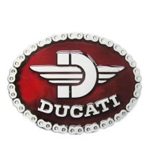 belt buckle motorcycle ducati red and alu chain man woman