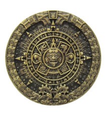 boucle de ceinture calendrier maya celtic doré homme femme