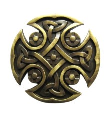 boucle de ceinture celtic et croix ronde doré homme femme