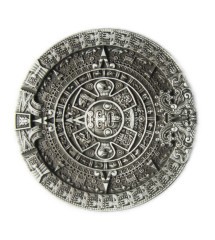 boucle de ceinture calendrier maya gris celtic alu homme femme