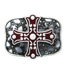 boucle de ceinture celtic croix celte rouge homme femme