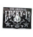 boucle de ceinture Lucky 13 rectangle noir crane etoile