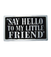 boucle de ceinture says hello to my litte friend grise et noir
