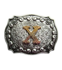 boucle de ceinture initial X lettre prénom homme femme